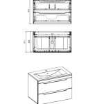 Bathroom Cabinet ARUBA WHITE 821 — изображение 4