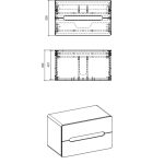 Bathroom Vanity Set ARUBA 829 + MAGIC 2 51 Mirror Cabinet — изображение 2