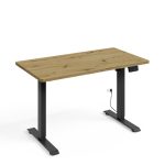 BIMOTION_DESK_1S_BLACK_MAT_ARTISAN_OAK_120x65 — изображение 1