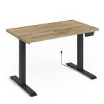 BIM_NATURAL_DESK_2S_BLACK_MAT_NATURAL_OAK_120x65 — изображение 1