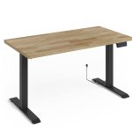 BIM_NATURAL_DESK_2S_BLACK_MAT_NATURAL_OAK_140x70 — изображение 1