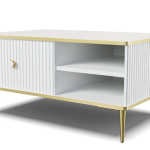 PETRA_COFFE_TABLE_90x60_WHITE_MAT_GOLD_LEGS — изображение 1