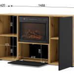AURIS chest of drawers 3D FIREPLACE — изображение 3