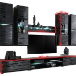 BLADE 4 wall unit black & sahara 3d — изображение 12