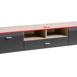 CLIF TV cabinet san remo matt/ graphite matt — изображение 3
