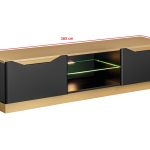 FAME Wall Unit (Black Matte / Gold Accents) — изображение 2