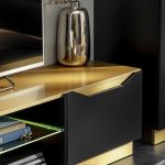 FAME Wall Unit (Black Matte / Gold Accents) — изображение 6