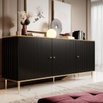 Glamor chest of drawers, milled decorative fronts, metal legs and handles — изображение 3