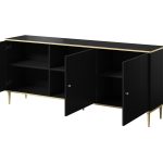 Glamor chest of drawers, milled decorative fronts, metal legs and handles — изображение 2