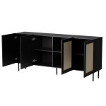 YUCCA_CABINET_200_4D_BLACK_MAT_CALABRIA_JUTA — изображение 3