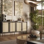 YUCCA_CABINET_200_4D_BLACK_MAT_CALABRIA_JUTA — изображение 2
