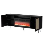 YUCCA_EF_CABINET_200_BLACK_MAT_CALABRIA_WITH_FIREPLACE_JUTA — изображение 3