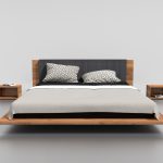 Kuzma wooden bed, solid oak wood, sleeping area 140x200 — изображение 2