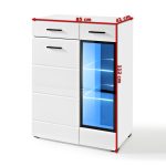 LAUREN chest of drawers GL white matt / white glossy — изображение 3