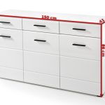 LAUREN chest of drawers SB white matt / white glossy — изображение 3