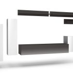 LIMA wall unit white gloss & black gloss — изображение 2