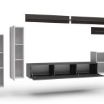 LIMA wall unit white gloss & black gloss — изображение 3