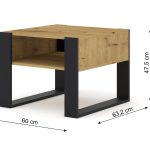 COFFE_TABLE_MONDI_60x60_ARTISAN_EICHE — изображение 2
