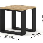 Double coffee table NUKA M 60x60 cm artisan oak — изображение 3