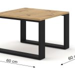 Double coffee table NUKA M 60x60 cm artisan oak — изображение 2