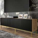 Ravenna B TV Stand milled foiled MDF with pin legs — изображение 5