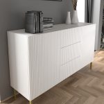 Ravenna B Chest of drawers milled foiled MDF with pin legs — изображение 5
