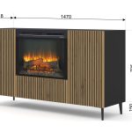 RAVENNA_F_FIREPLACE_CABINET_2D1K_BLACK_BLACK_ARTISAN — изображение 2