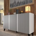 RAVENNA_P_PAINTED_MDF_CABINET_150_3D_WHITE_BLACK_BLACK_LEGS — изображение 4