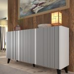 RAVENNA_P_PAINTED_MDF_CABINET_150_3D_WHITE_BLACK_BLACK_LEGS — изображение 2