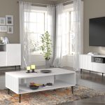 Ravenna PB TV Stand 150 2D1S painted milled MDF with pin metal legs — изображение 3