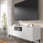 Ravenna PB TV Stand 150 2D1S painted milled MDF with pin metal legs — изображение 5