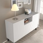 RAVENNA_PB_FOILED_MDF_CABINET_150_2D1DM_WHITE_MAT_BLACK_LEGS — изображение 3