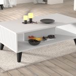 RAVENNA_PB_FOILED_MDF_COFFE_TABLE_90x60_WHITE_MAT_BLACK_LEGS — изображение 2