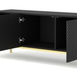 Ravenna C TV Stand diamond MDF black high gloss with frame — изображение 2