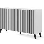 RAVENNA_P_PAINTED_MDF_CABINET_150_3D_WHITE_BLACK_BLACK_LEGS — изображение 1