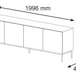 Ravenna B TV Stand milled foiled MDF with frame — изображение 3