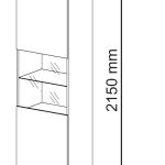 Ravenna C Glass-Case 1DS diamond MDF with pin legs — изображение 3
