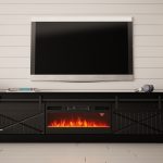 GRANERO TV Stand with Sliding Milled Fronts and Electric Fireplace — изображение 9