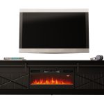 GRANERO TV Stand with Sliding Milled Fronts and Electric Fireplace — изображение 11