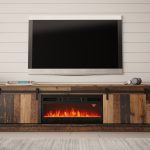 GRANERO TV Stand with Sliding Milled Fronts and Electric Fireplace — изображение 6