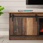 GRANERO TV Stand with Sliding Milled Fronts and Electric Fireplace — изображение 7