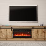 GRANERO TV Stand with Sliding Milled Fronts and Electric Fireplace — изображение 15