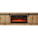 GRANERO TV Stand with Sliding Milled Fronts and Electric Fireplace — изображение 17