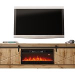 GRANERO TV Stand with Sliding Milled Fronts and Electric Fireplace — изображение 16