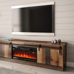 GRANERO TV Stand with Sliding Milled Fronts and Electric Fireplace — изображение 8