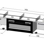 TV Stand Rova 190 with fireplace — изображение 3