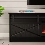 GRANERO TV Stand with Sliding Milled Fronts and Electric Fireplace — изображение 10