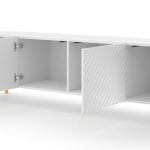 SURF_TV_STAND_200_4D_WHITE_GLOSS_GOLD_LEGS — изображение 2
