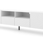 SURF_TV_STAND_200_2D2S_WHITE_MAT_BLACK_LEGS — изображение 1