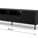 SURF_TV_STAND_200_2D2S_BLACK_MAT_BLACK_LEGS — изображение 3